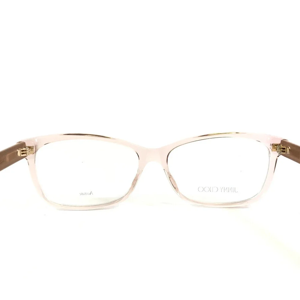 Jimmy Choo Eyeglasses Frames JC239 FWM Nude Crystal Sparkly Gold 55-15-145